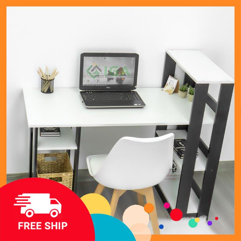 Bàn làm việc lắp ráp tiện lợi,có kệ sách