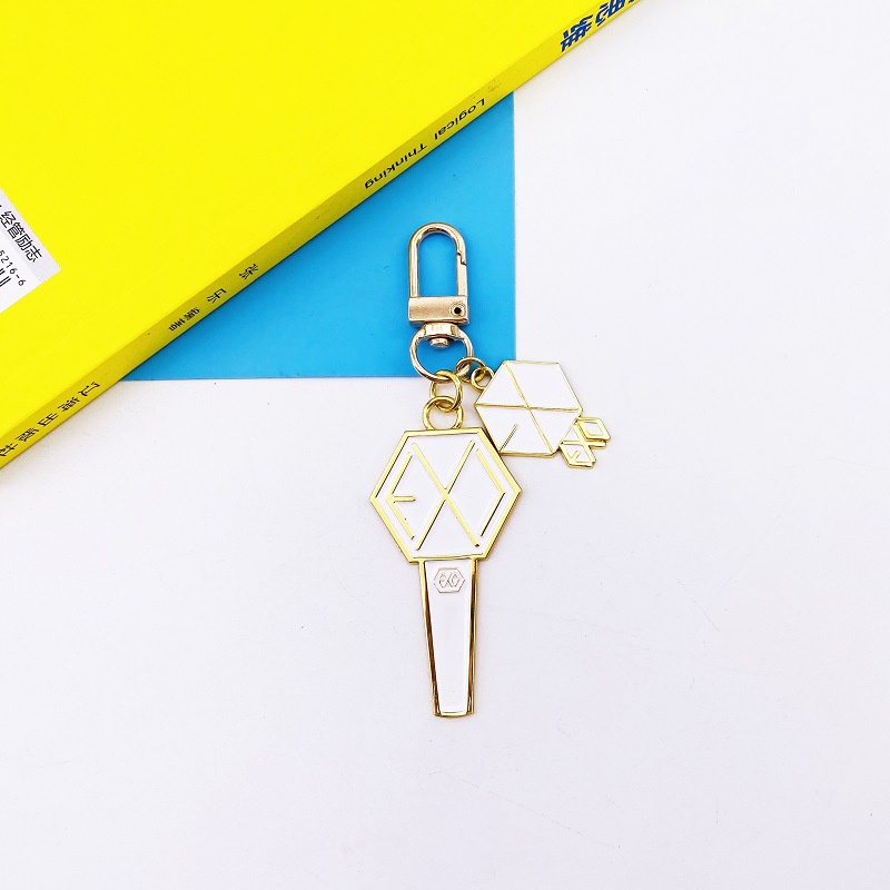 Móc khóa kim loại hình nhóm nhạc BTS BLACKPINK NCT TWICE GOT7 EX SEVENTEEN STRAYKIDS