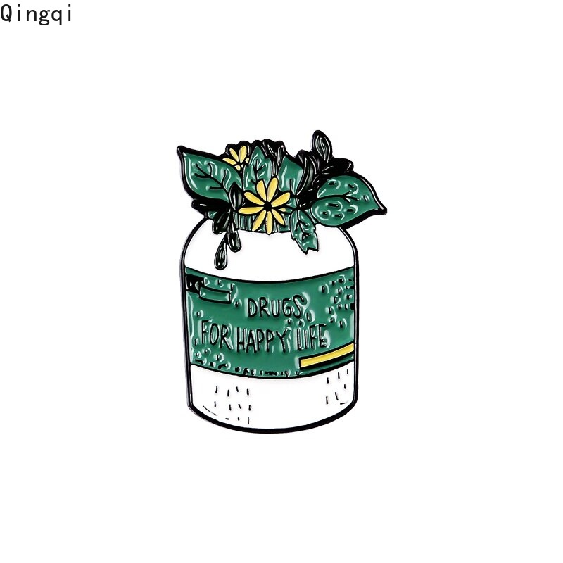 Ghim cài áo MISS ZOE hình chiếc cốc sáng tạo thời trang unisex