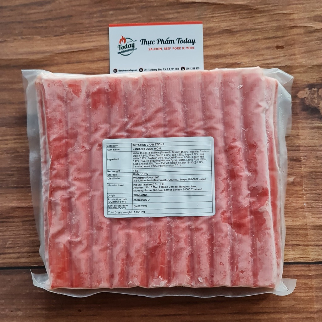 [CHỈ GIAO HCM] Thanh Cua cuộn sushi dài 18cm - (23 thanh/gói) [Đông lạnh] 1KG