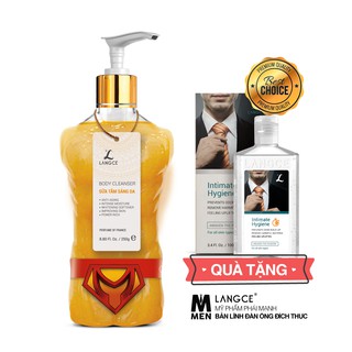 Gel Tắm Vàng 24K Sáng Da Hương Nước Hoa 250g TẶNG Gel Vệ Sinh 100ml LANGCE dành cho nam