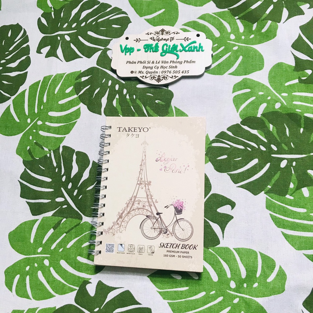 Sổ lò xo Vẽ Takeyo A5 - 50 tờ - 8522