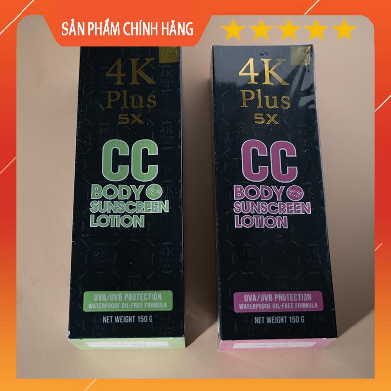 [Chính hãng] Kem dưỡng kèm chống nắng body 4K plus 5X CC Thái Lan 150g