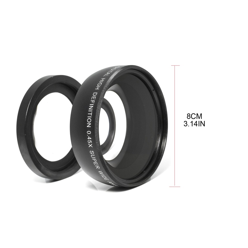 Thấu Kính Góc Siêu Rộng NAMA 0.45x Với Macro Portion Chuyên Nghiệp 52mm