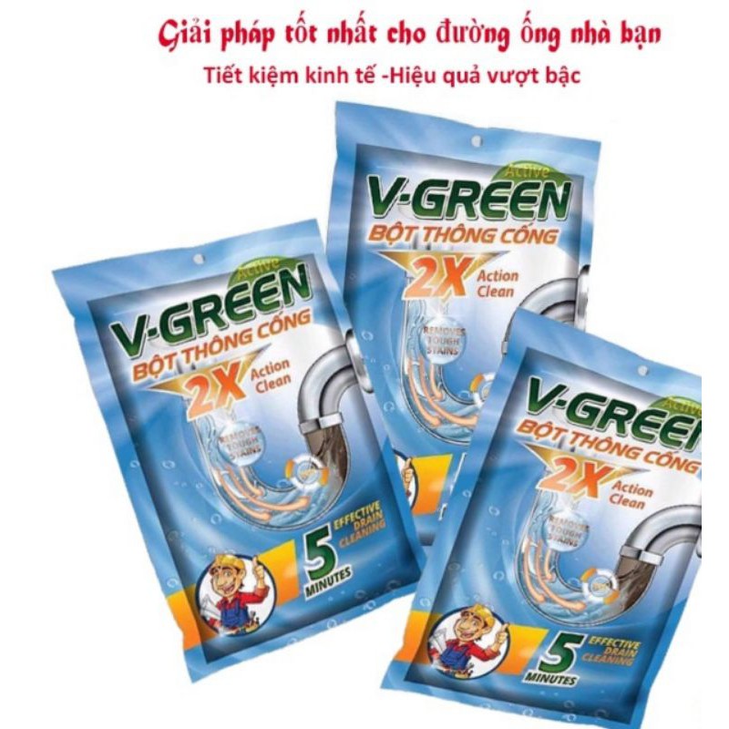 Bột thông cống V-Green