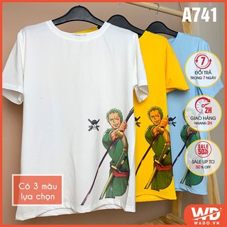 Áo thun nam one piece Wado chất liệu cotton mềm mịn in hình mã A741
