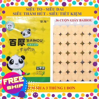 Bịch 36 cuộn giấy vệ sinh gấu trúc baihou dbhueshop