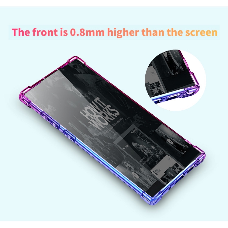 Ốp Điện Thoại TPU Mềm Siêu Mỏng Trong Suốt Màu Gradient Cho Samsung Galaxy Note 10 Pro Plus Lite 9 8 A50 A50S A30S A51 4G