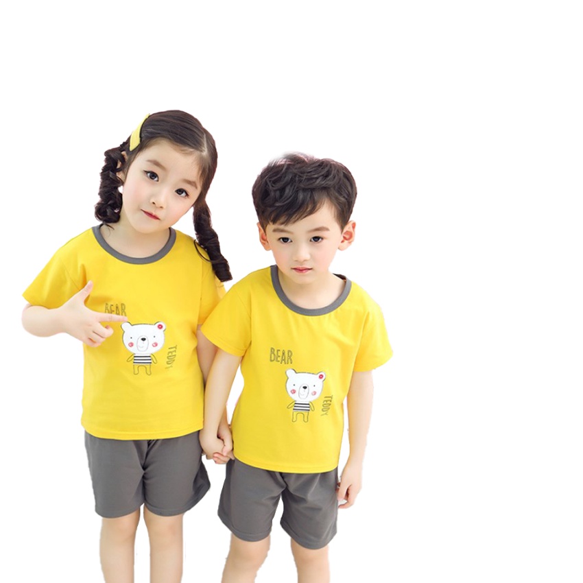 Bộ quần áo bé trai KbibiKids mã K01 Set đồ bộ trẻ em cộc tay mùa hè chất vải cotton mềm mịn thoáng mát cho bé