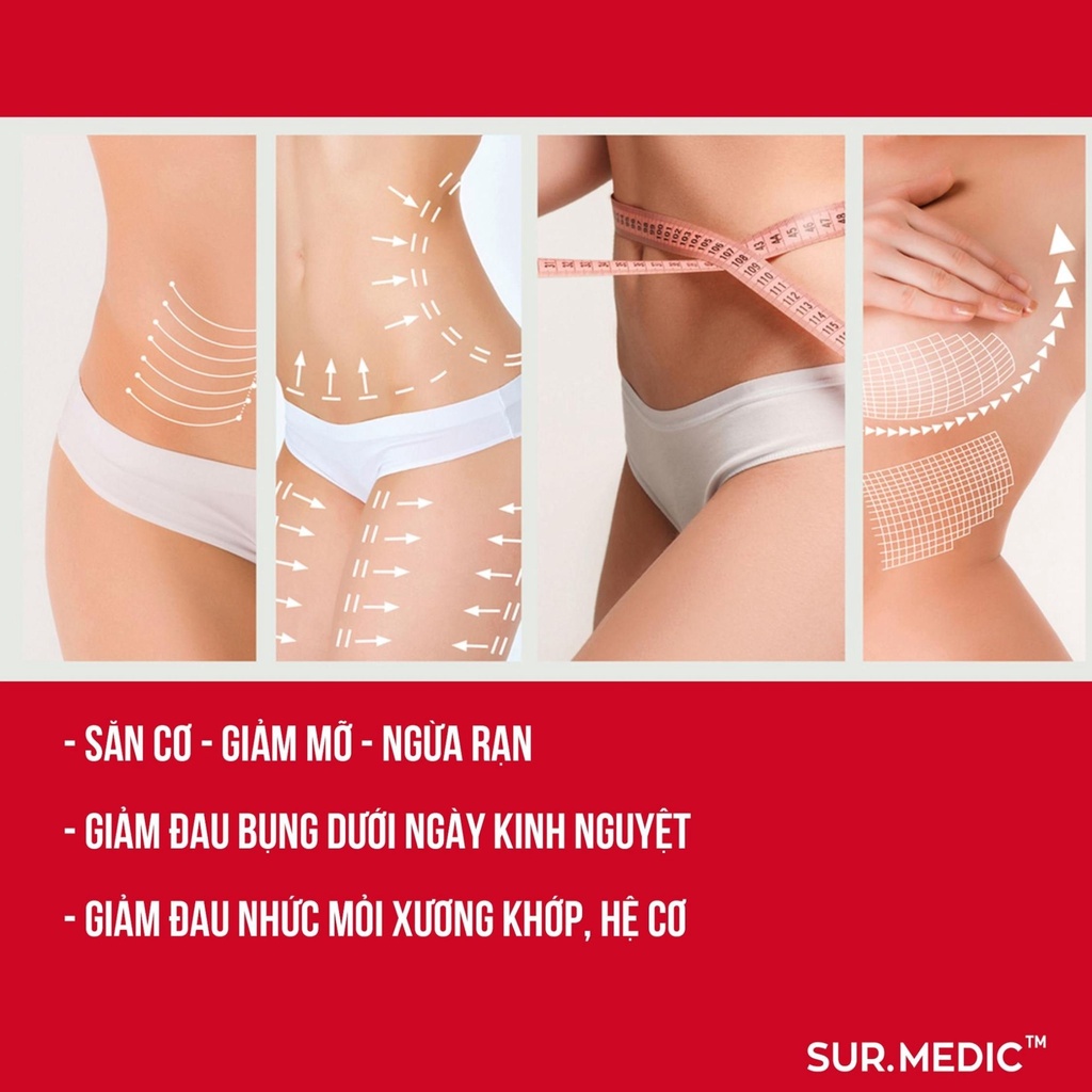Thanh Lăn Massage Sur Medic Body Fit Body Hot Gel Cream Tan Mỡ Săn Cơ