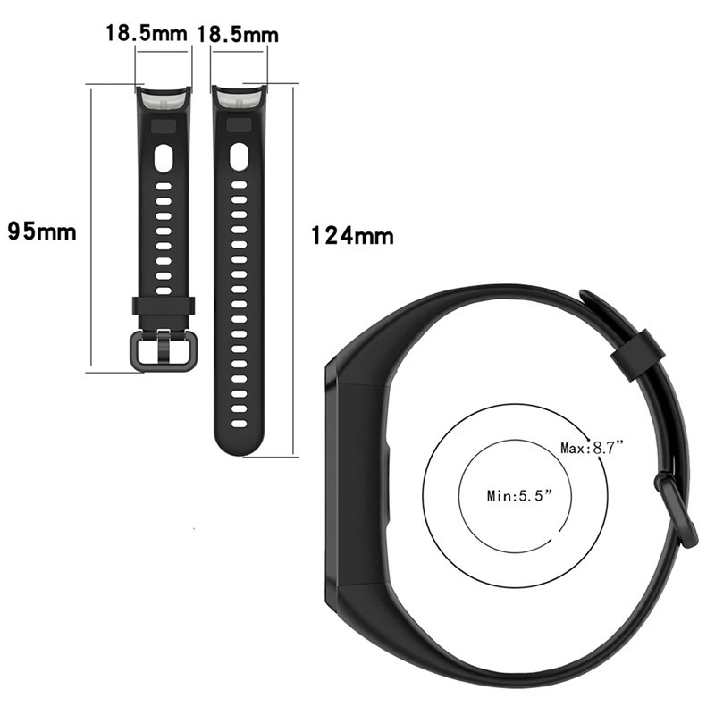 Dây Đeo Silicon Thay Thế Cho Đồng Hồ Thông Minh Huawei Band 4