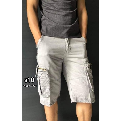 Quần short Kaki Túi hộp nam cao cấp
