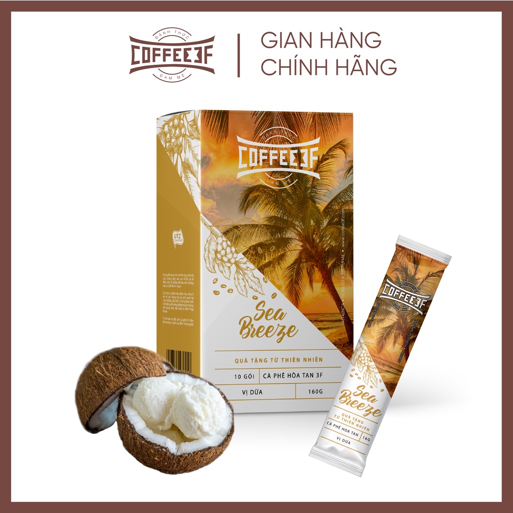 Sea Breeze - Cà phê hoà tan cafe kem dừa - Coffee 3F