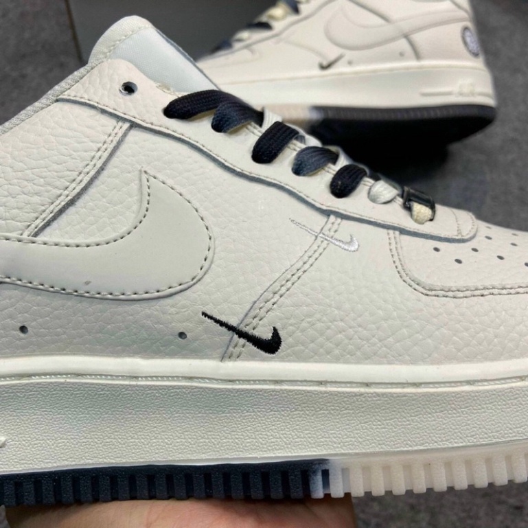 Giày Air Force 1 AF1 Âm Dương - Màu trắng be sữa - Đế cao su non da PU cao cấp