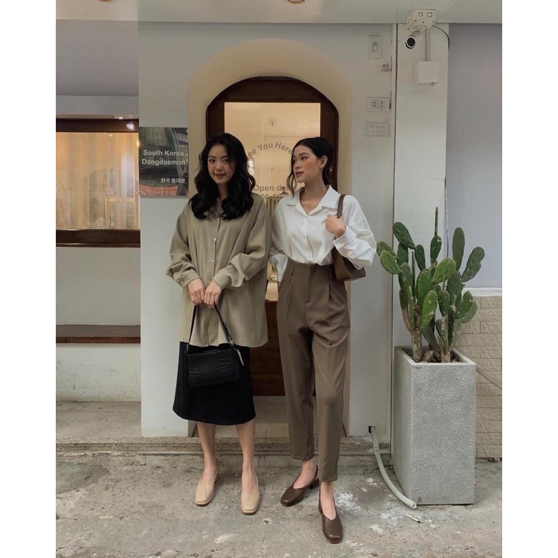 SƠ MI HÀN QUỐC TAY BỒNG DÁNG SUÔNG