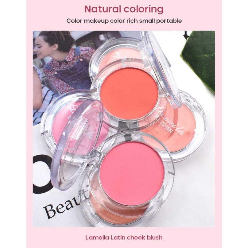 (in stock)Milk Tea Blush Peach Pallete 6 Colors Face Mineral Pigment Cheek Blusher Powder Makeup Professional Contour Shadow Pink