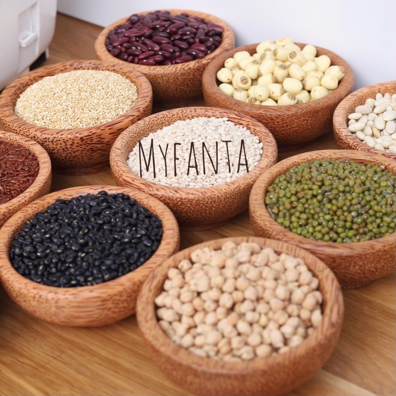 Bát Gỗ Dừa MYFANTA ăn ngũ cốc, ăn kem, muỗng gỗ Dừa trang trí