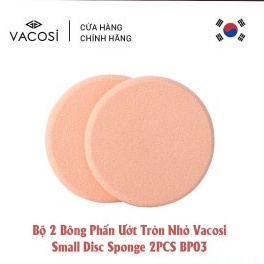 BÔNG PHẤN ƯỚT VACOSI SMALL DISC SPONGE BP03 - TRÒN NHỎ BỊCH 2 CÁI
