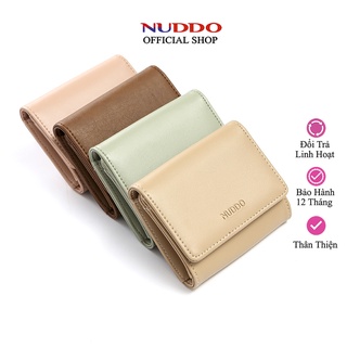Ví nữ mini cầm tay cao cấp NUDDO đựng tiền, thẻ nhiều ngăn tiện dụng thiết kế dáng ngắn đẹp thời trang NUV001
