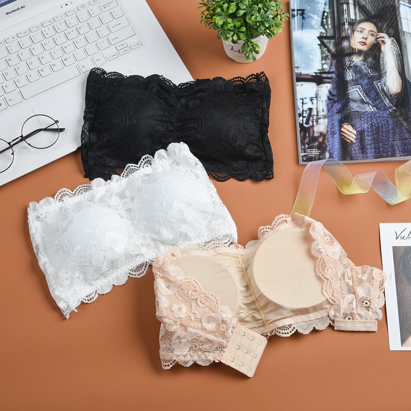 Áo bra quây ren hoa, chất liệu cao cấp, áo quây ren mặc đầm cổ sâu freesize Superbag 328