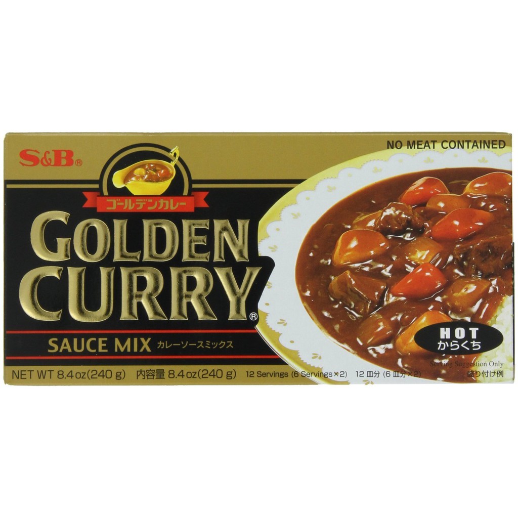 Cà ri cay - Golden curry hot 240g (dùng chay được)