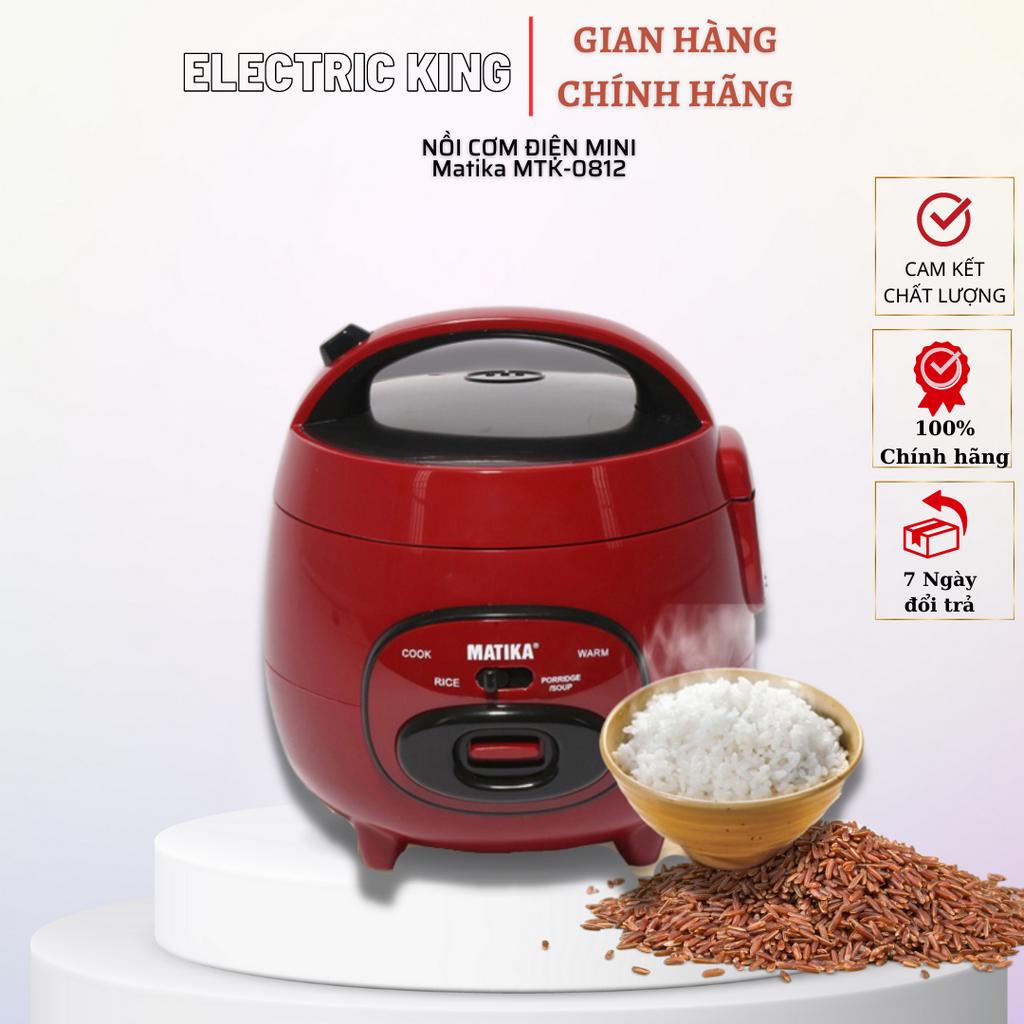 Nồi Cơm Điện Mini MATIKARC0812 Kết Hợp Nấu Cháo Đung Tích 0.8l Lòng Chống Dính