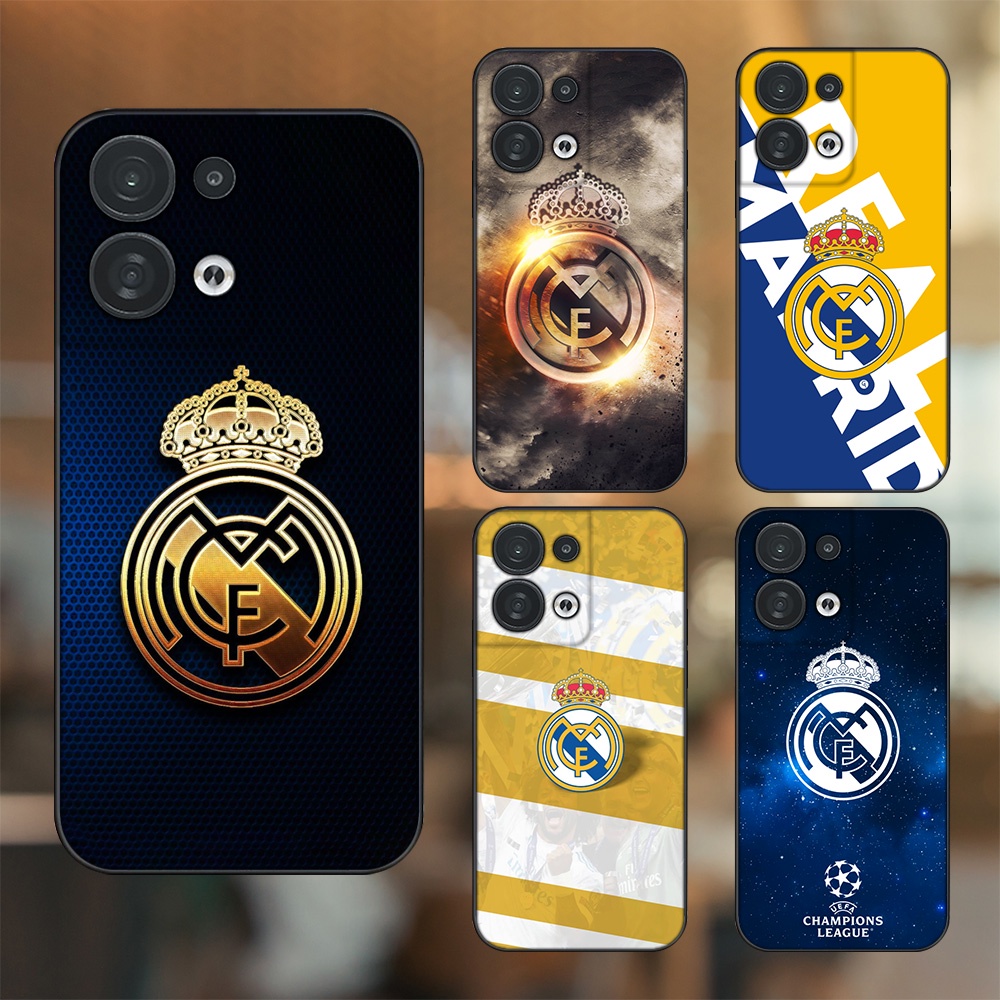 Ốp lưng Oppo Reno 8 5G viền đen in hình Real Madrid