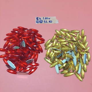 Hạt đá dài trang trí áo (Phụ liệu may vá trang trí quần áo may mặc, Handmade, DIY)