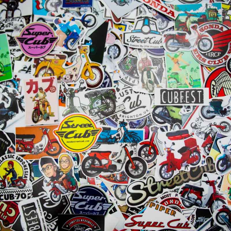 Set 100 Sticker hình dán - Super Cub