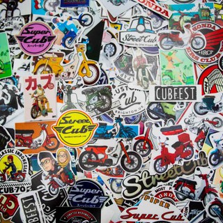 Set 100 Sticker hình dán - Super Cub