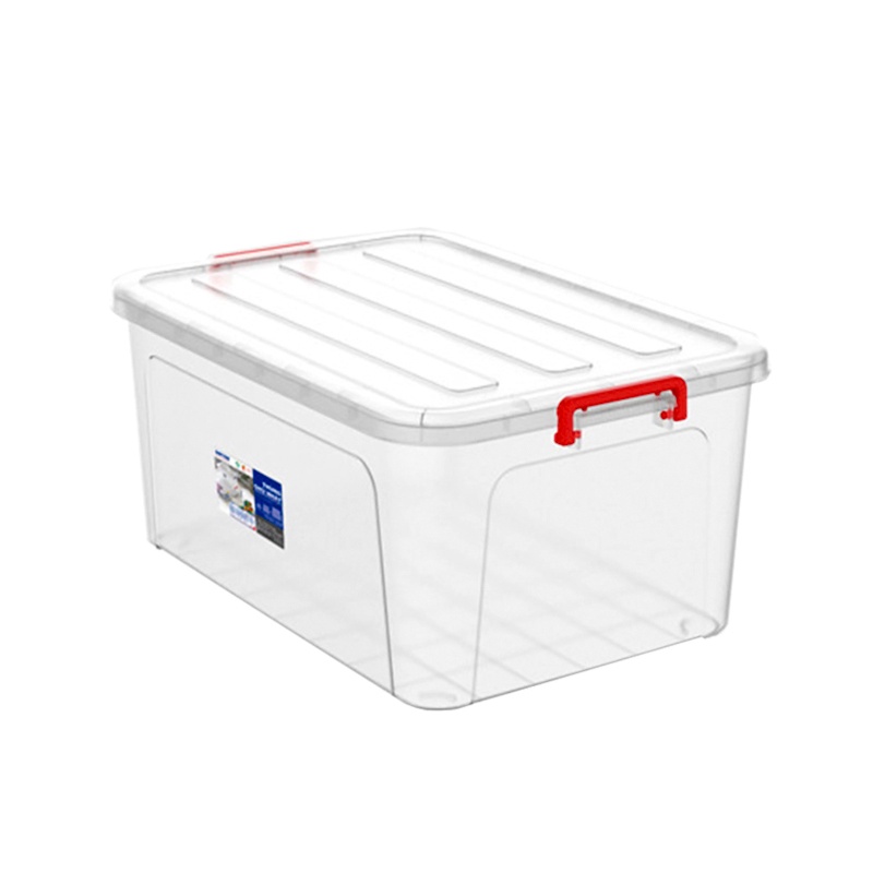 Thùng nhựa chữ nhật Duy Tân đa năng 90L - No.1244, có nắp đậy, nhựa trong - Hàng chính hãng