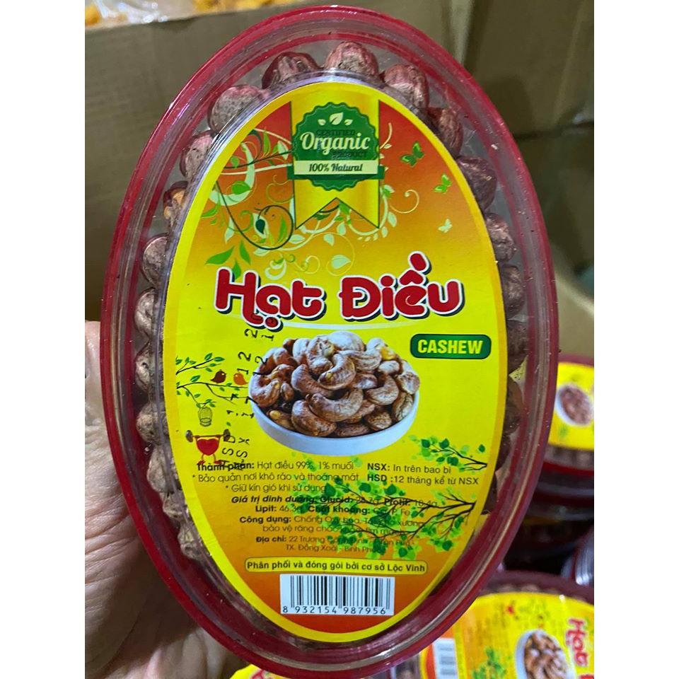 Hạt điều rang muối điều nguyên túi 400g