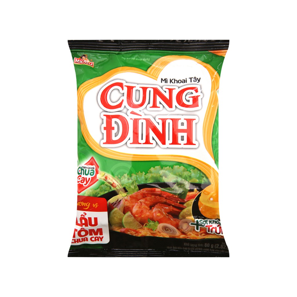 Mì Khoai Tây Cung Đình Micoem Lẩu Tôm Chua Cay 80gr