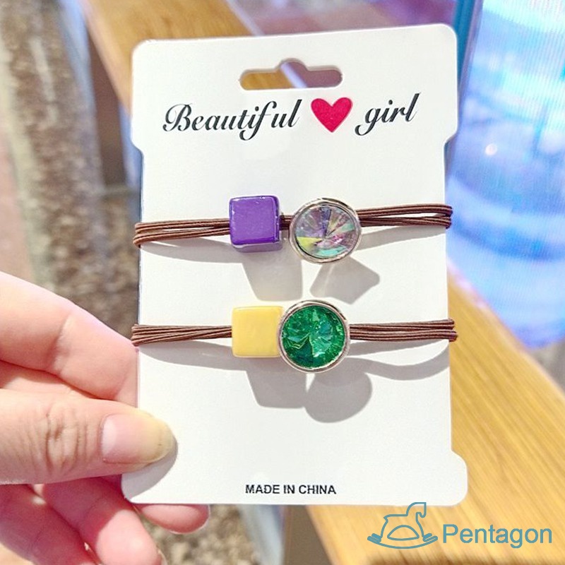 Dây Buộc Tóc Cao Su Đính Đá Thời Trang Đơn Giản