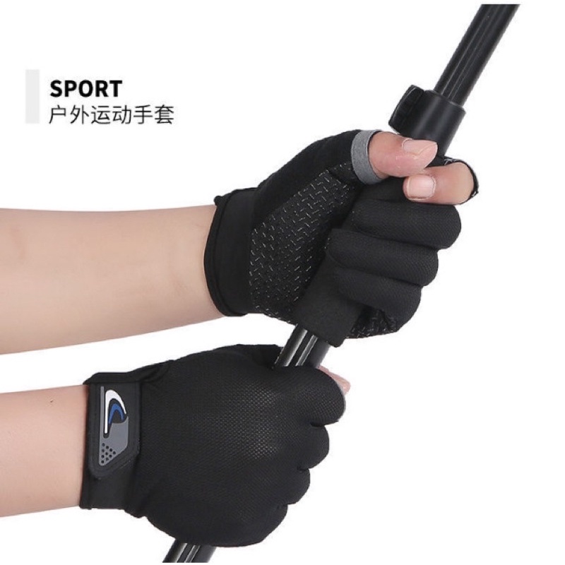 Bao Tay Chống Nắng Hở 2 Ngón Đi Du Lịch Phượt Bằng Xe Máy, Câu Cá, Tập Gym