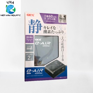 Máy sủi khí oxy siêu êm 2 vòi gex e-air 4000wb cho hồ cá