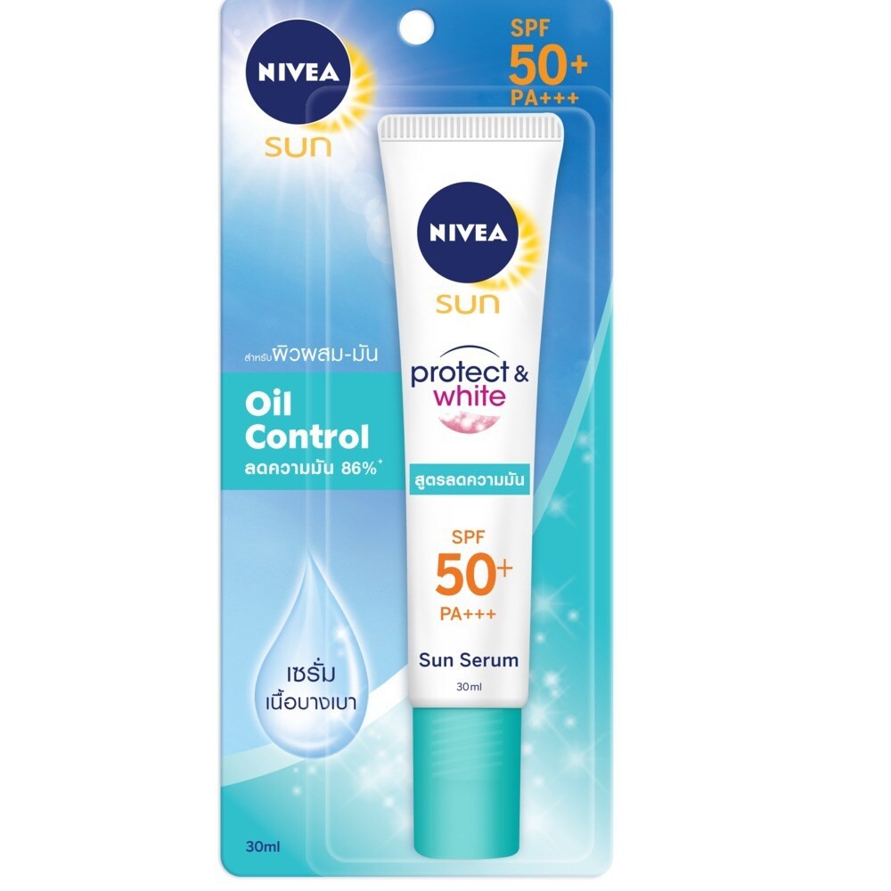 Tinh Chất Chống Nắng Nivea Sun Serum Protect & White Oil Control Dưỡng Trắng Và Kiểm Soát Dầu SPF50+ PA+++ 30ml