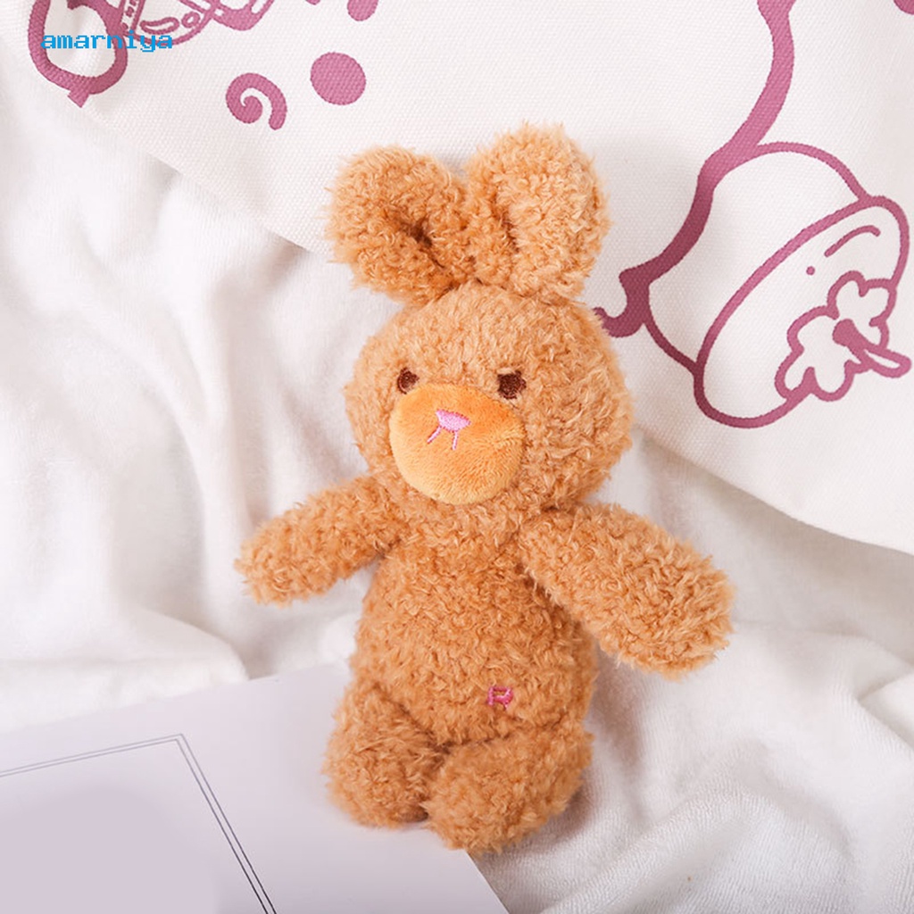 Móc khóa hình thỏ nhồi bông mini đáng yêu thân thiện với da