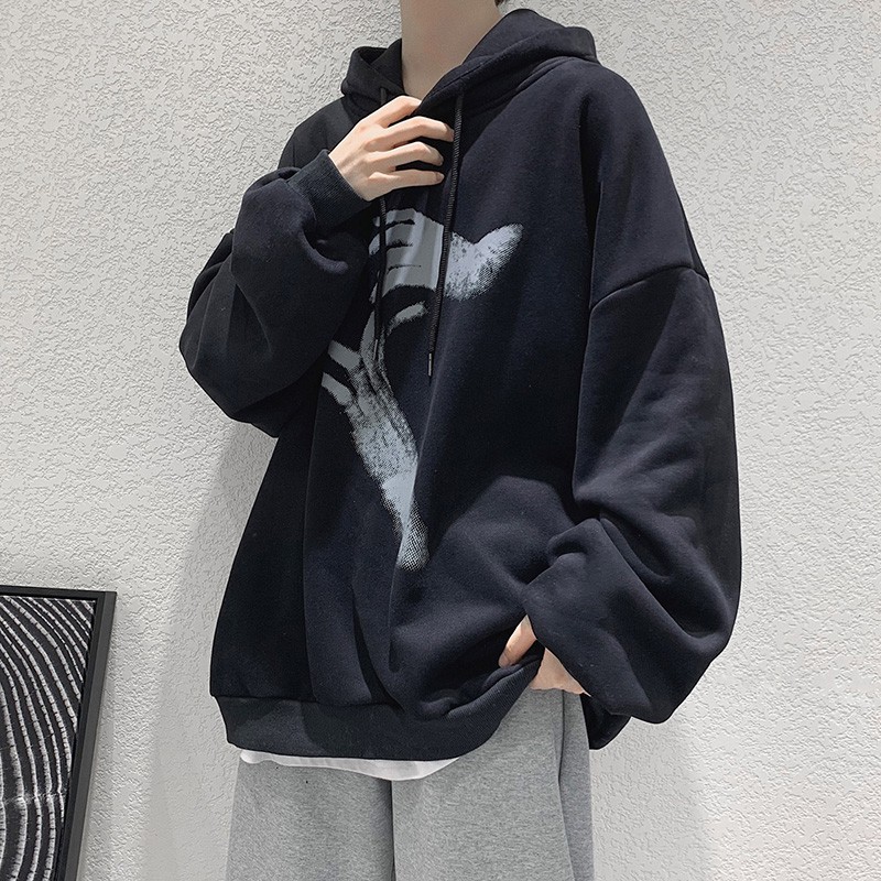 Áo Hoodie Dáng Rộng Phong Cách Hàn Quốc Thời Trang Thu Đông Cho Nam Size-S-5Xl