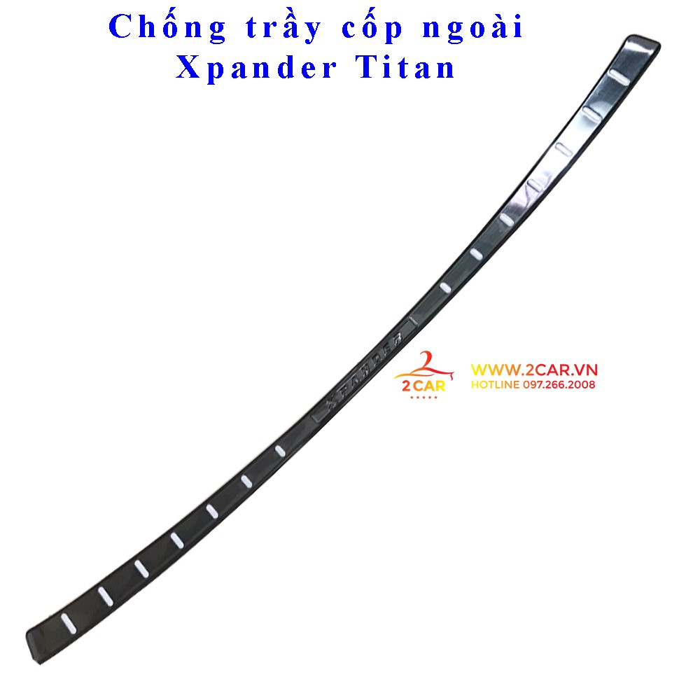 Ốp chống trầy cốp trong, ngoài xe Xpander 2019-2020, chất liệu titan