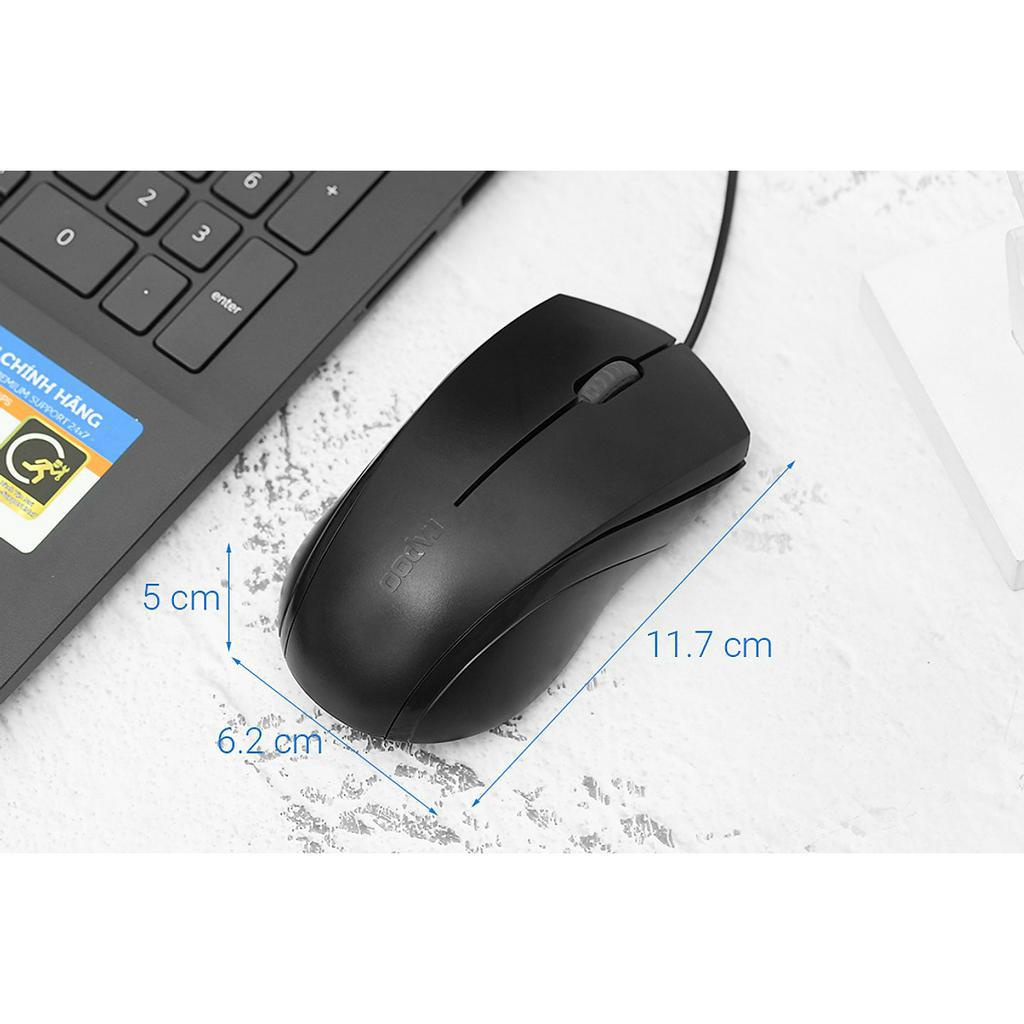 Chuột Có Dây Silent Rapoo N1200 Đen - Hàng Chính Hãng