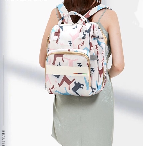 Balo Túi Xách Tay Bỉm Sữa Giữ Nhiệt Đa Năng Chống Nước Cho Mẹ Và Bé Đựng Đồ Mang Cơm Văn Phòng