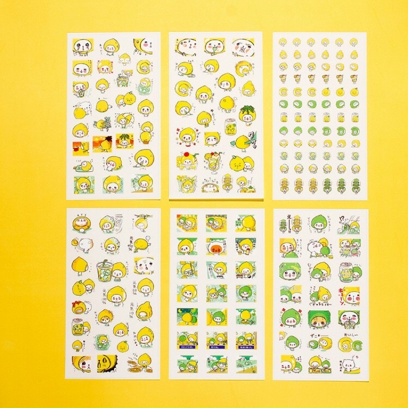 Sticker set 6 tấm các hình