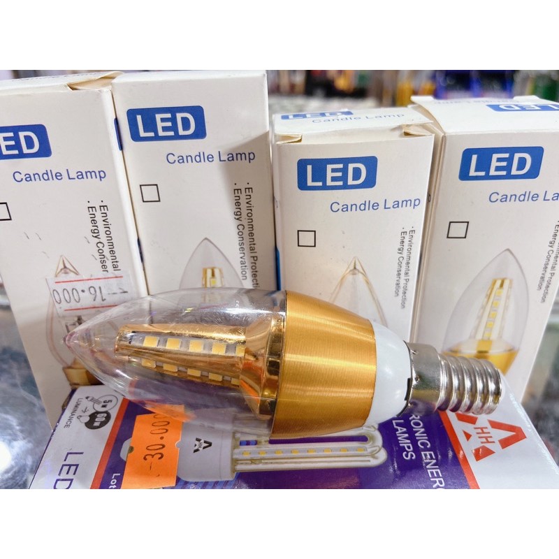 Bóng đèn Led nến, Bóng đèn Led Trái ớt 5w Trang Trí Cao Cấp - đuôi E14 và E27 - ánh sáng trắng và ánh sáng vàng