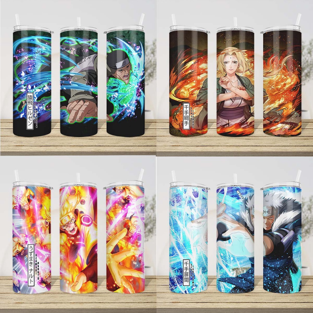 Bình Giữ Nhiệt Hình Hokages Naruto - 600ml - Inox 304 - Tặng Túi Xách - Tỉ Mỉ Studio