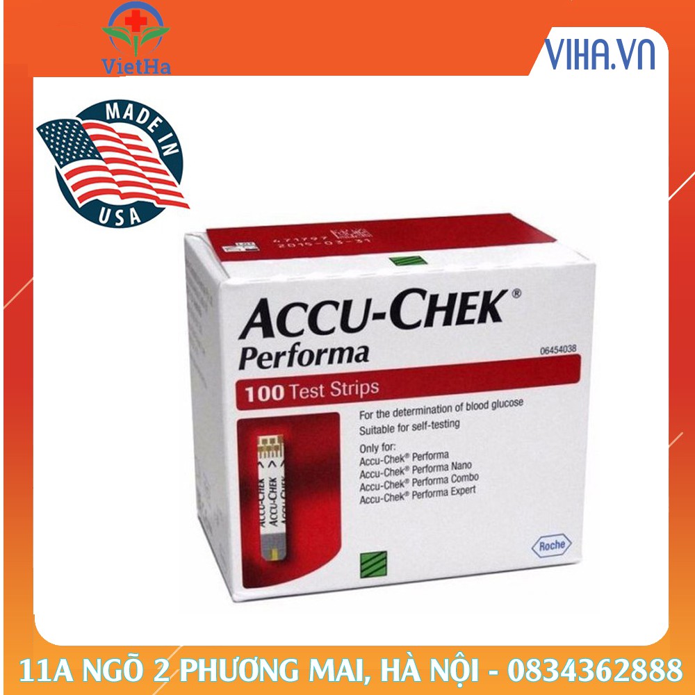 Que thử đường huyết Acuu check performa 100 que