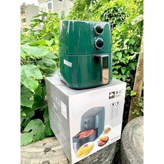 nồi chiên không dầu camel loại 5l, 6l, 7l sẵn xanh và đen có kèm quà tặng, camel 6l