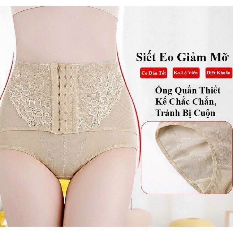 Quần gen nịt bụng giảm eo định hình có móc cài 668