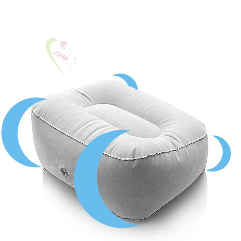 LE Portable Inflatable Foot Rest Pillow Cushion PVC Air Travel Office Home Leg Up Footrest Relaxing Feet Tool @VN