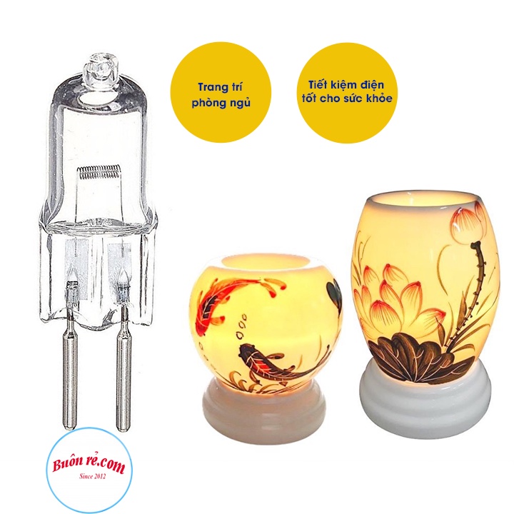 Bóng đèn xông tinh dầu bằng điện tiết kiệm - Đèn xông tinh dầu sứ cao cấp br00985